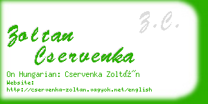 zoltan cservenka business card